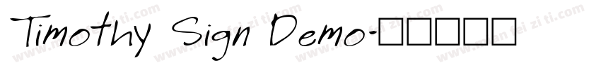 Timothy Sign Demo字体转换